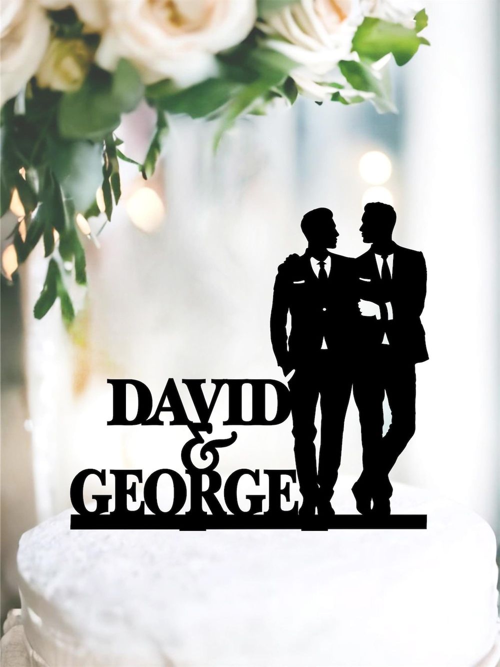 Mr & Mr Wedding Cake Topper