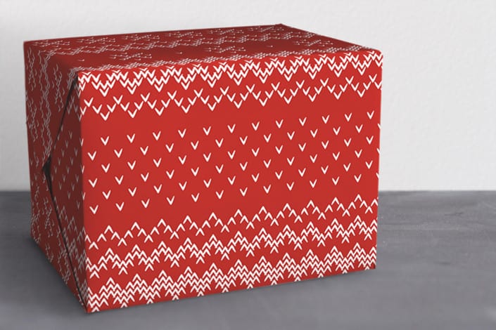 Christmas Wrapping Paper 2018: Fair Isle Sweater Vintage in Red