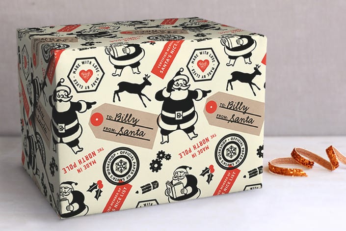 Christmas Wrapping Paper 2018: Vintage Santa Claus For 2025