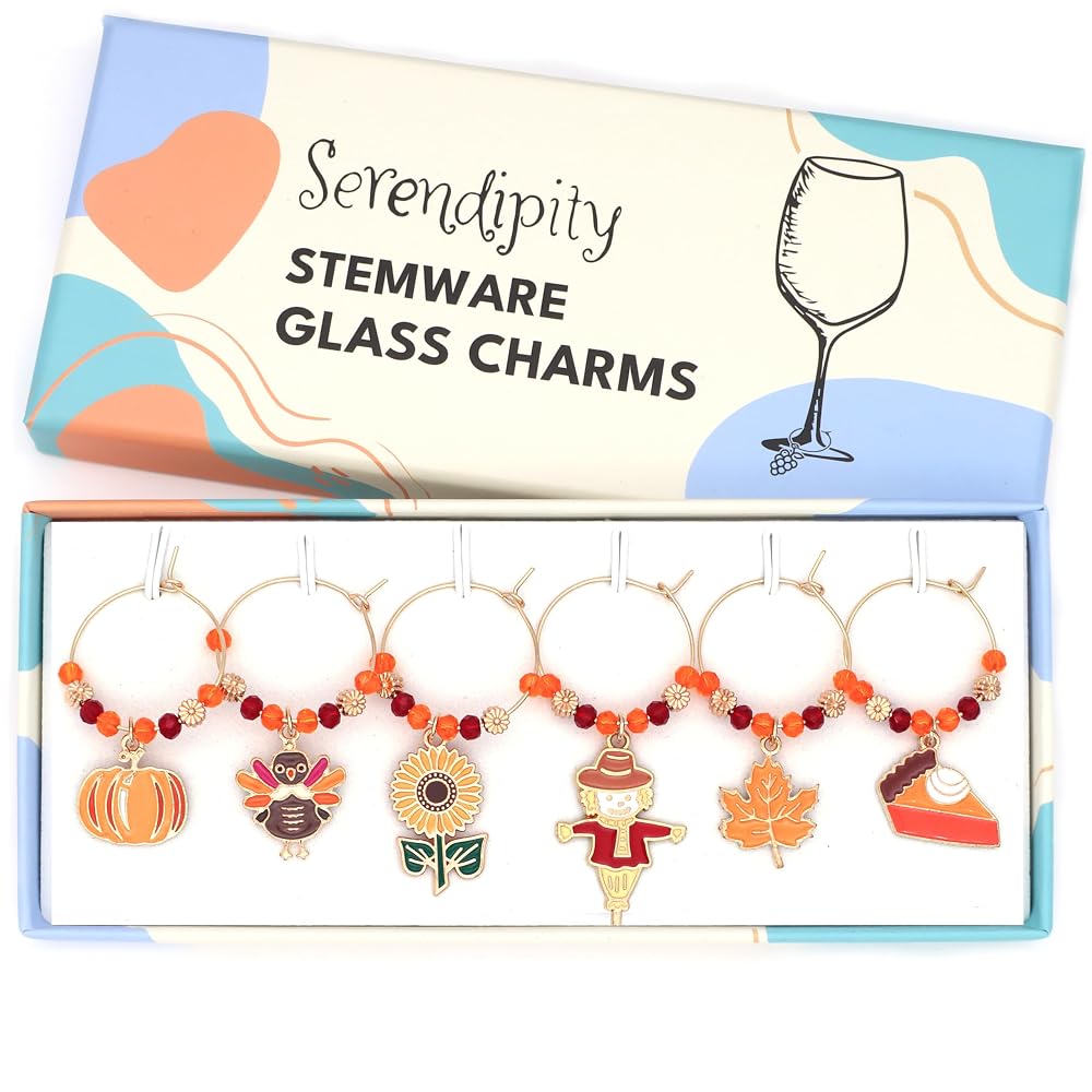 Thanksgiving Wine Glass Charms