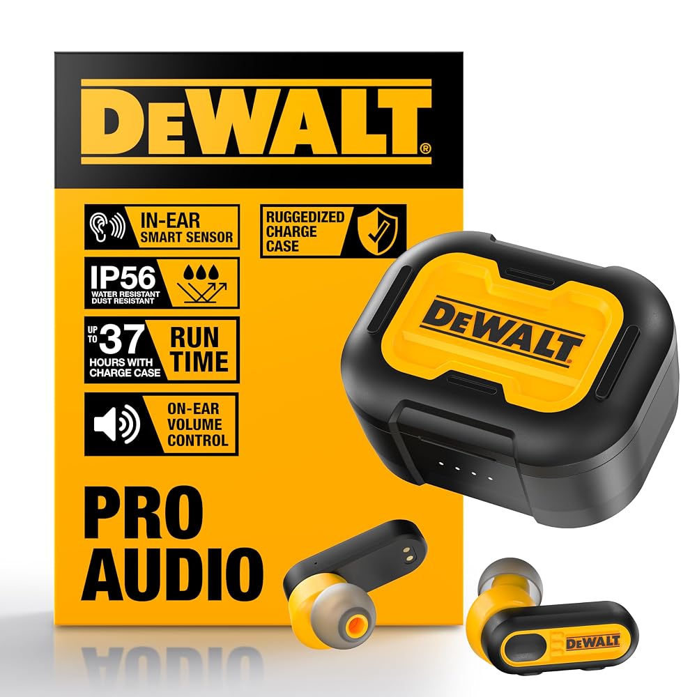 DEWALT Heavy-Duty Wireless Earbuds