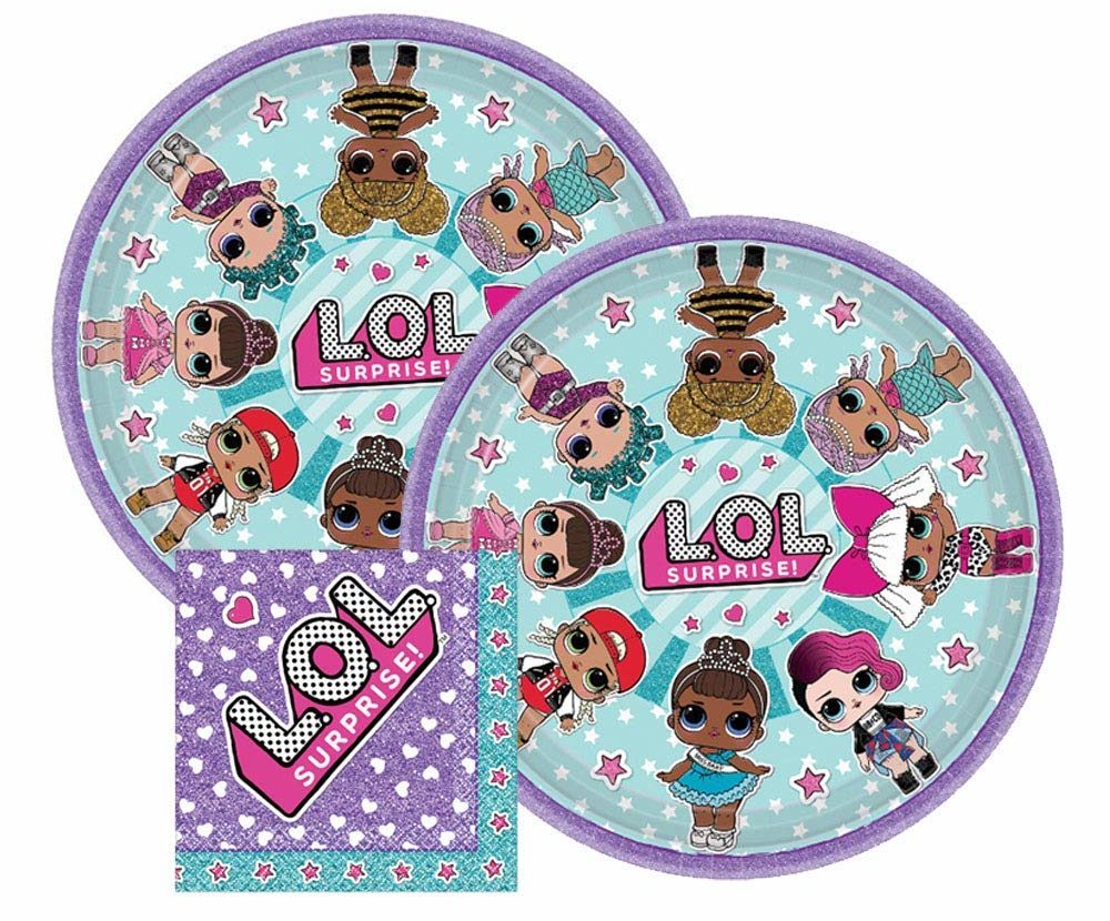 Cheap LOL Surprise Party Supplies 2025: Extra Plates & Napkin Set 2025