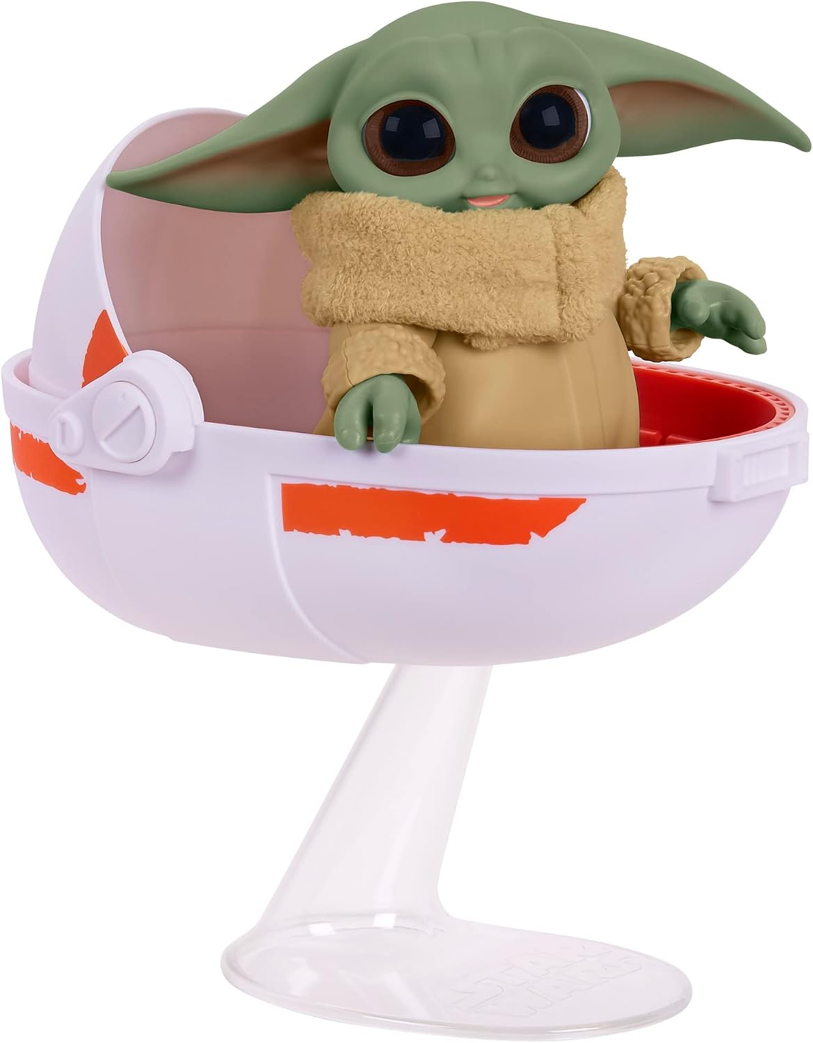 Star Wars Wild Ridin Grogu animatronic seated in his floating pram