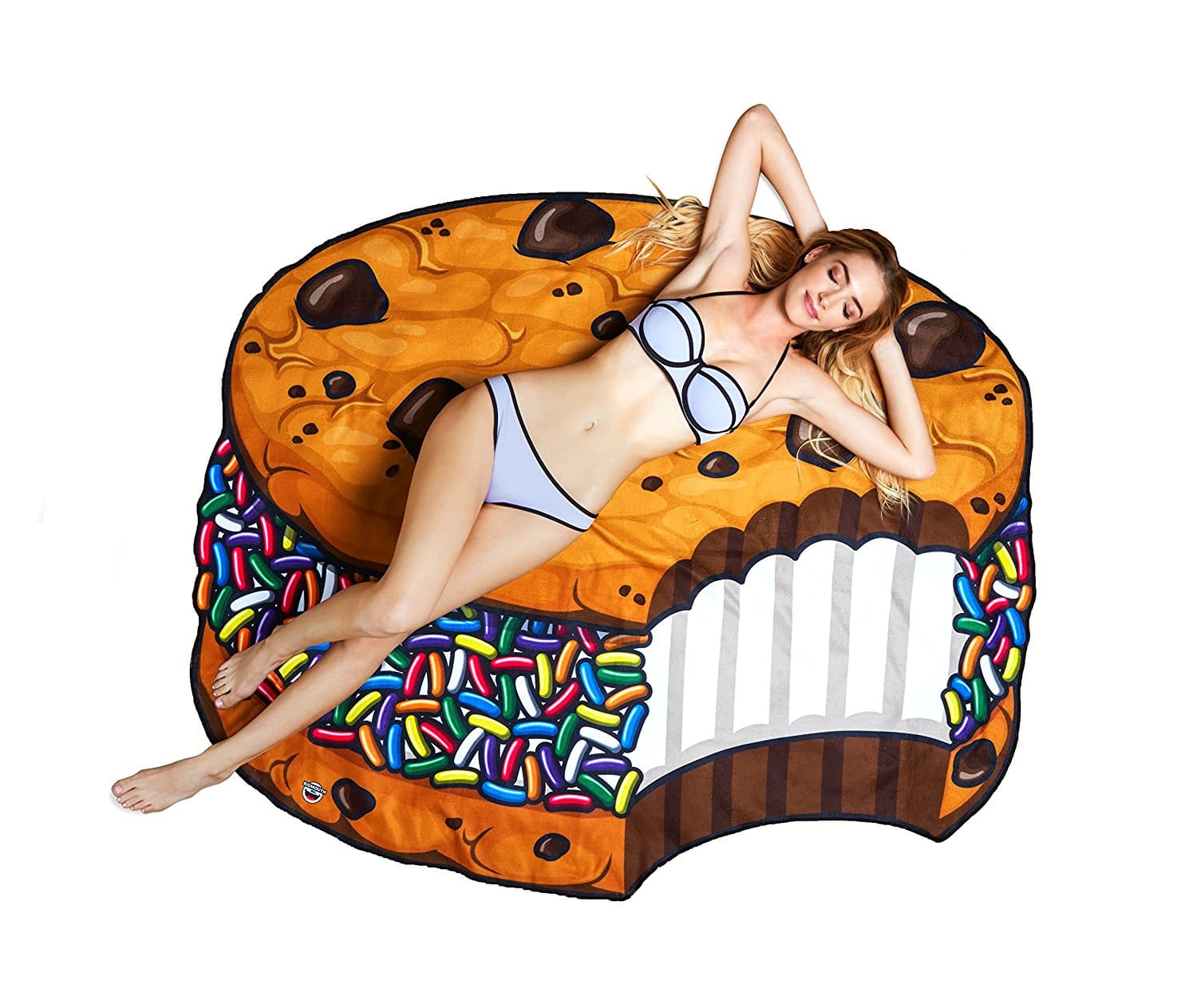 Best Cheap Round Beach Towels 2018: Fun Cookie Ice Cream Sandwich Beach Blanket