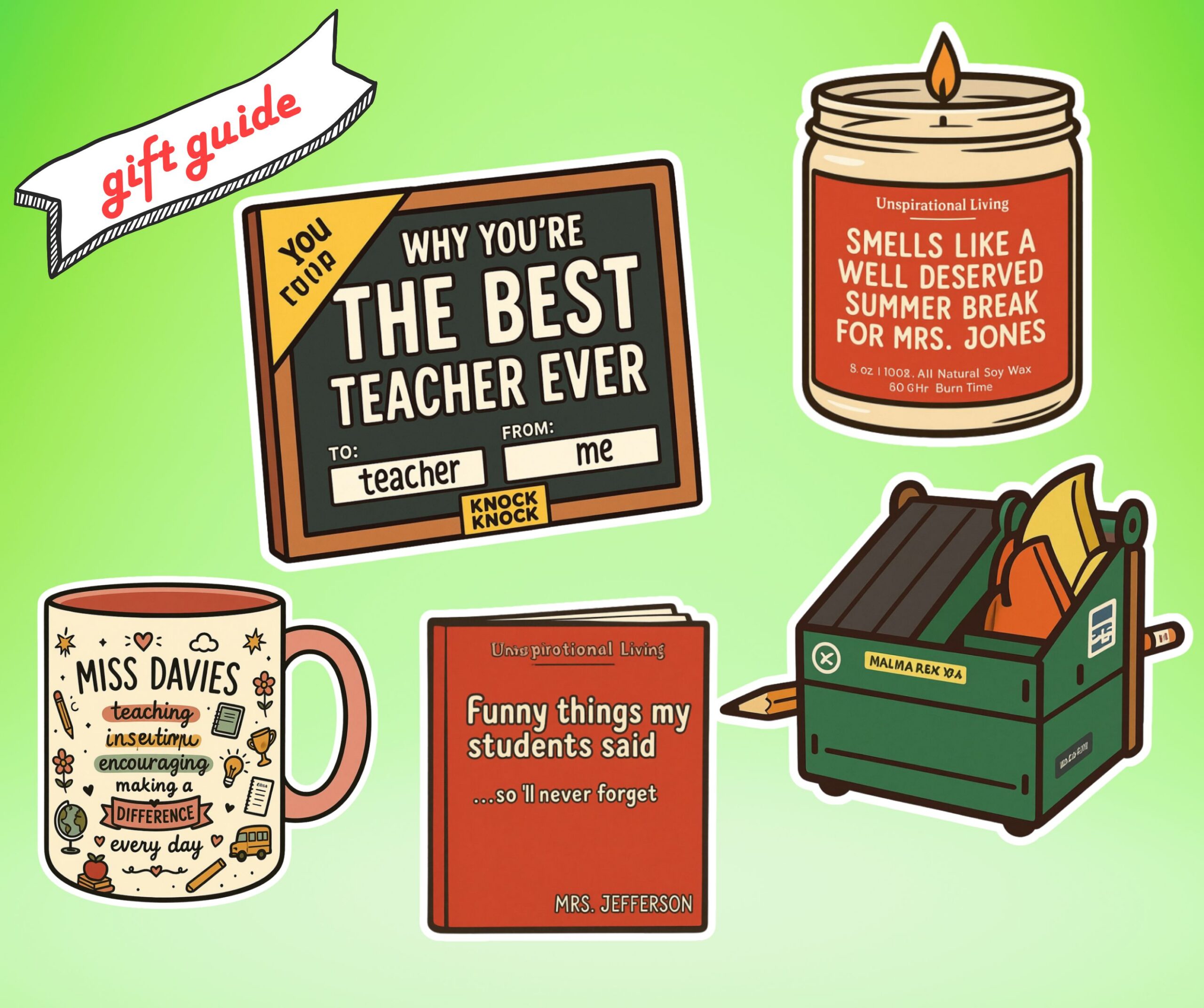 Fun Gifts For Teachers 2026 - Unique End of Year or Christmas Gifts For Teacher