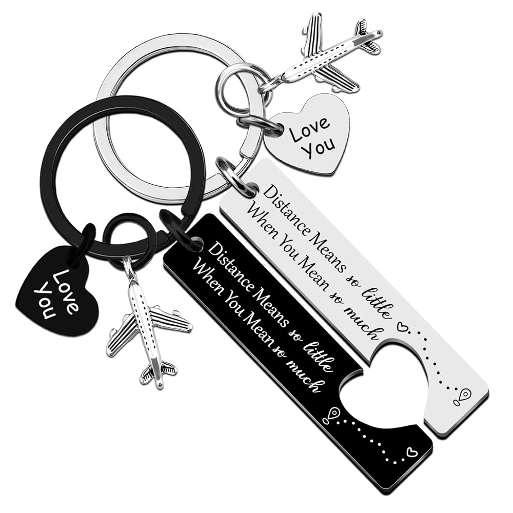 Matching Long-Distance Couple Keychains