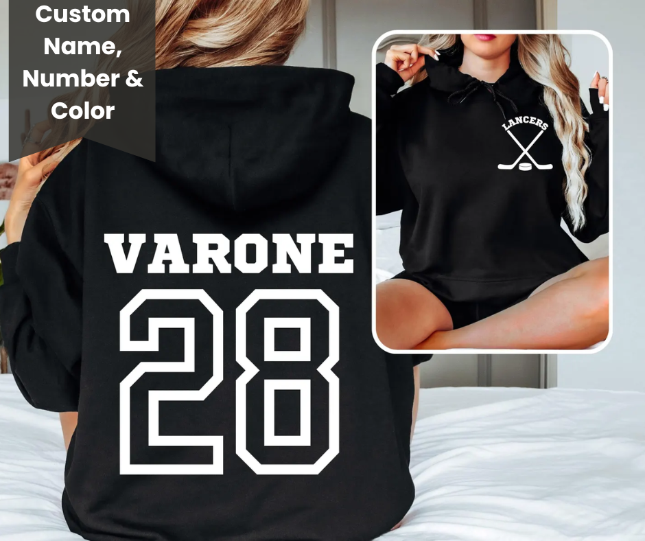 Personalized Hockey Hoodie With Name & Number