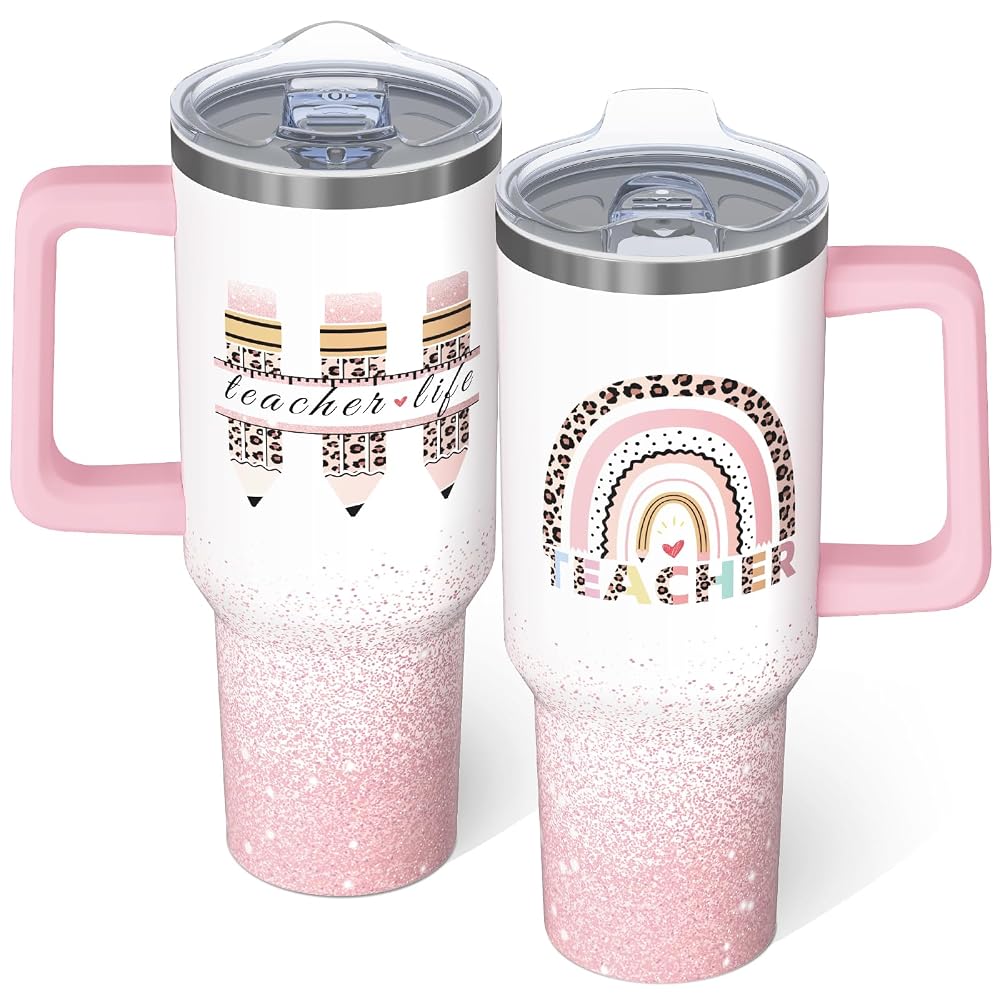 40oz Teacher Tumbler with Handle