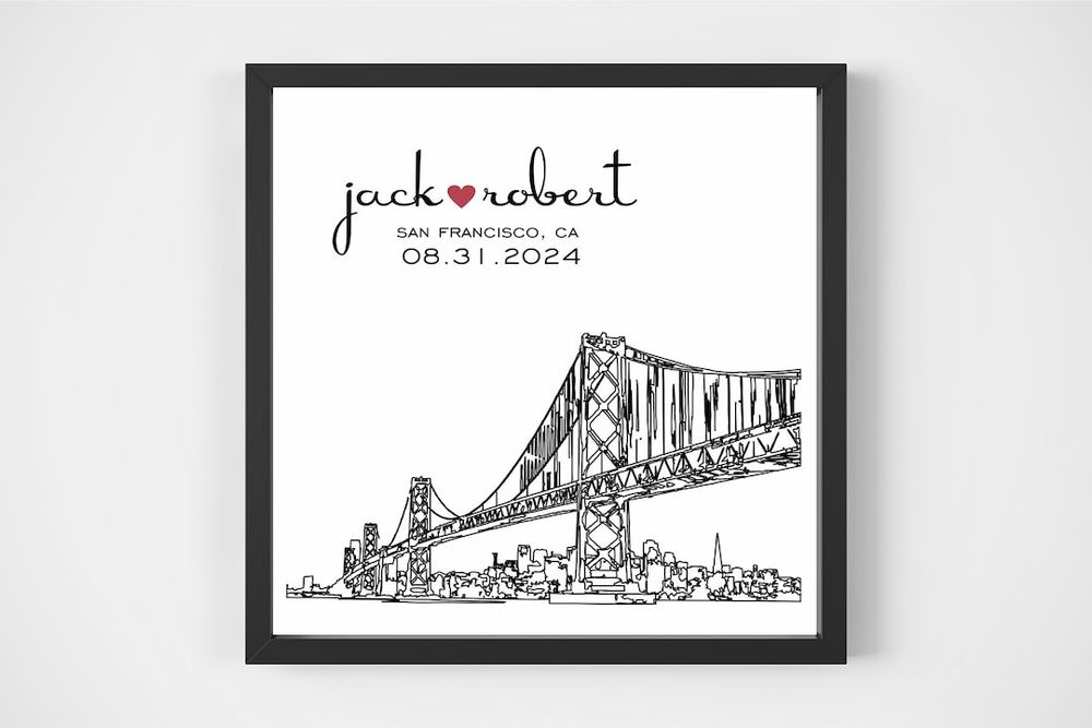 Gay Wedding City-Skyline Print