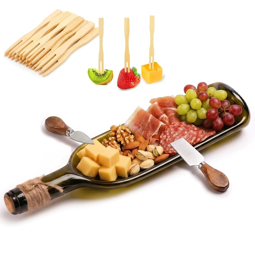 Melted Wine Bottle Cheese Board