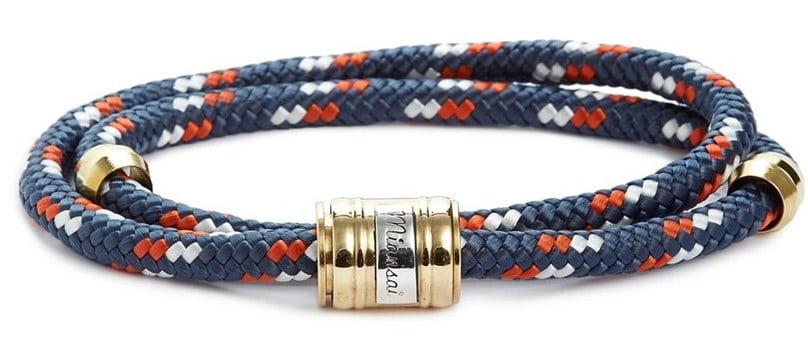 Mens Miansai Bracelet 2017: Double Rope Red/White/Blue