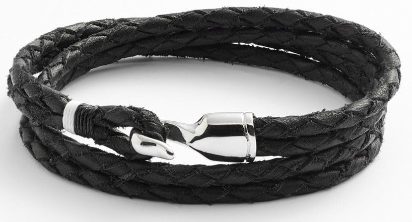 Mens Miansai Bracelet 2017: Black Rope Braided Leather