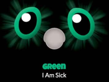 Hatchimal Eye Color Meaning: Green = I am Sick
