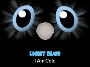 Hatchimal Eye Color Meaning: Light Blue = I am Cold