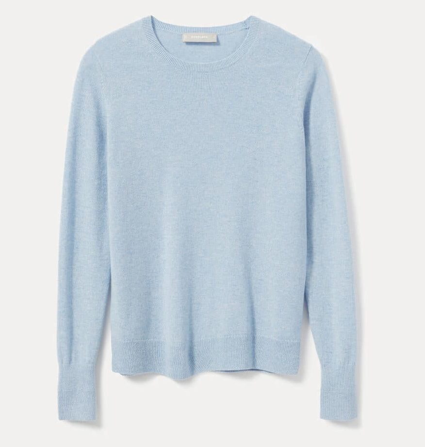 Sister Gift Ideas 2023: Everlane Cashmere Sweater in Blue 2023