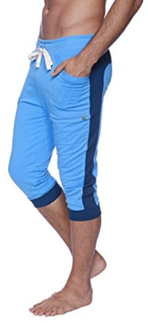 Best Mens Yoga Pants 2018: 4-rth Blue Striped Cropped