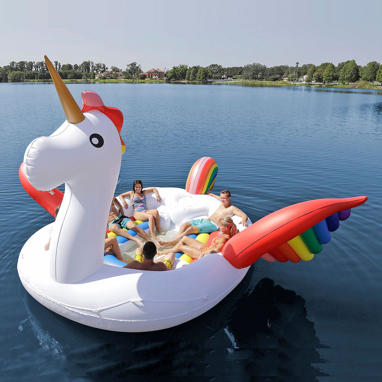 Party Bird Island Giant Lake Float 2018: Huge Unicorn
