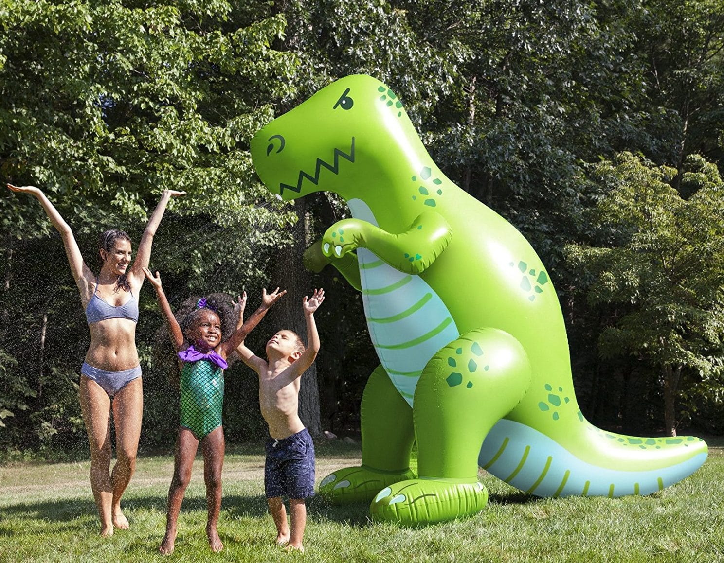 Best Sprinklers For Kids 2018: Giant Dinosaur Inflatable Sprinkler