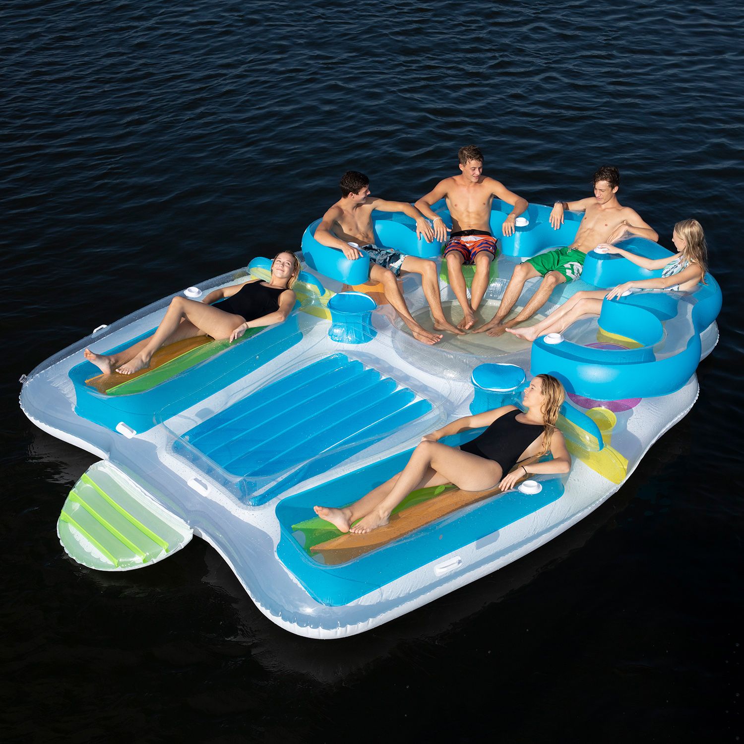 Tropical Tahiti Floating Island Raft for 6 People 2024