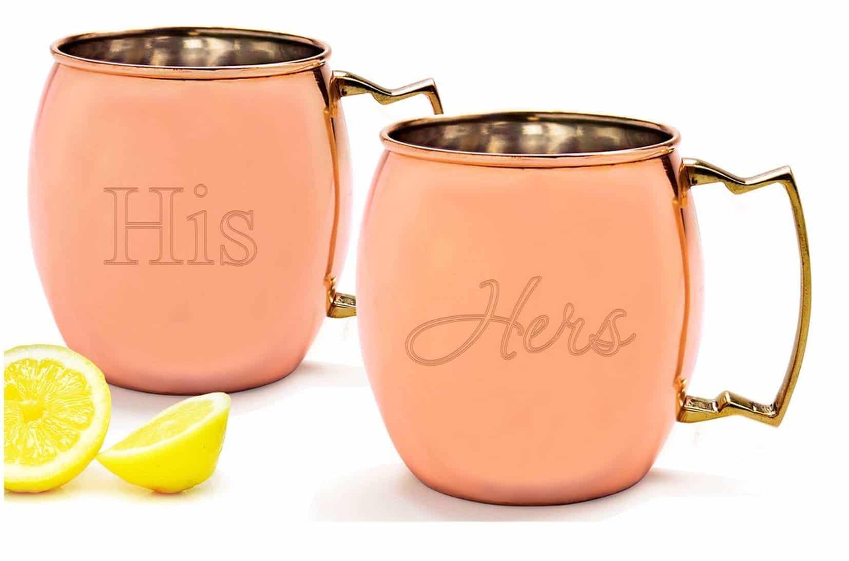 Gifts for Couples 2018: His & Her Copper Moscow Mule Mugs
