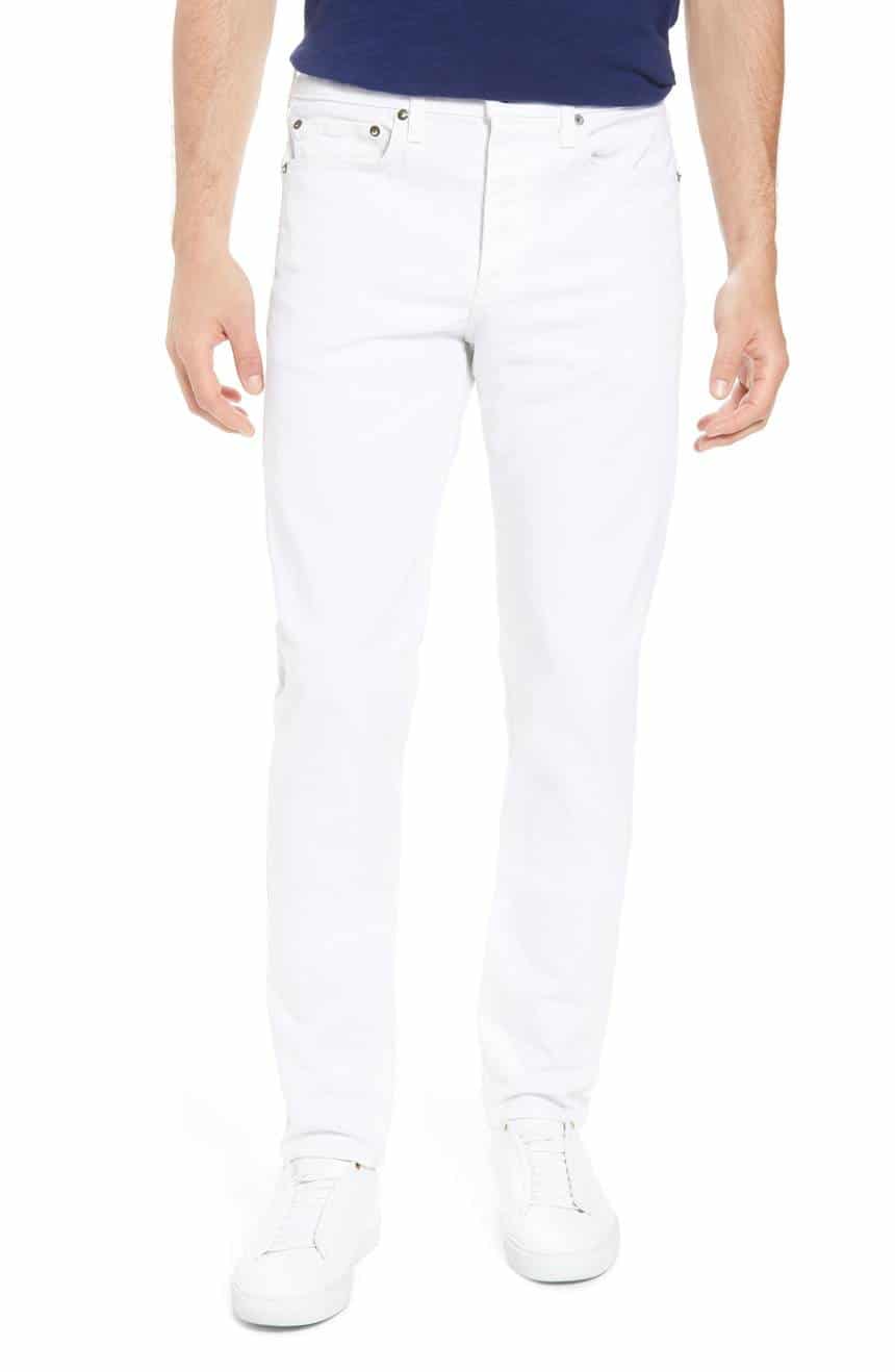 White Jeans for Men 2018: Mens Rag & Bone Slim White Denim 2023