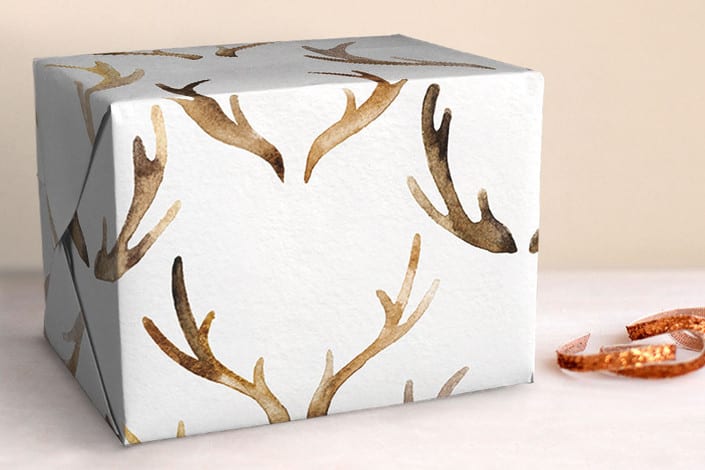 Christmas Wrapping Paper 2018: Vintage Antlers
