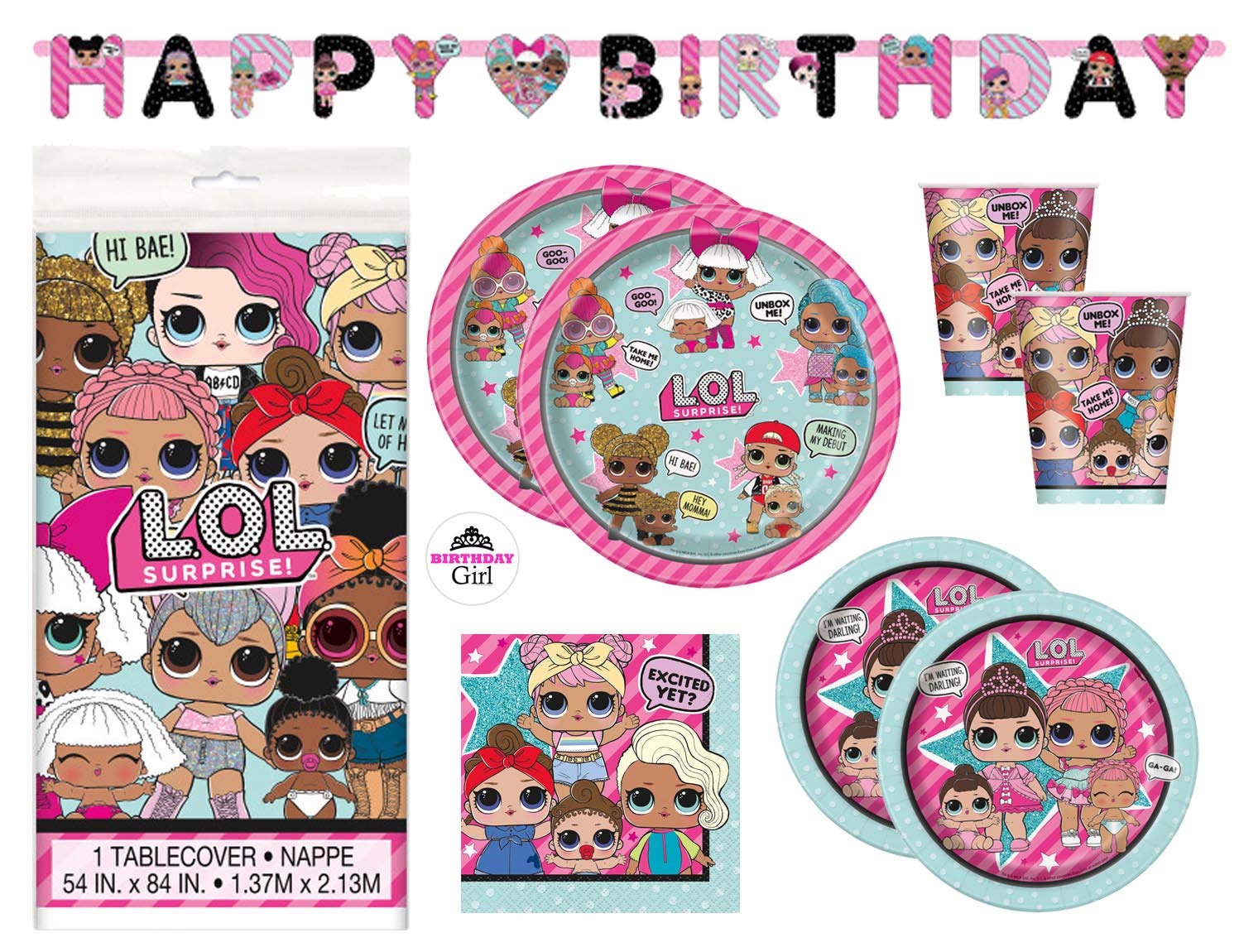 Cheap LOL Surprise Party Supplies 2024: Birthday Supply Set for 16 2024