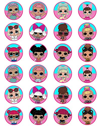 Cheap LOL Surprise Party Supplies 2024: Cupcake Toppers 2024