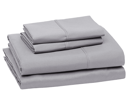 The AmazonBasics Microfiber Set in Light Grey