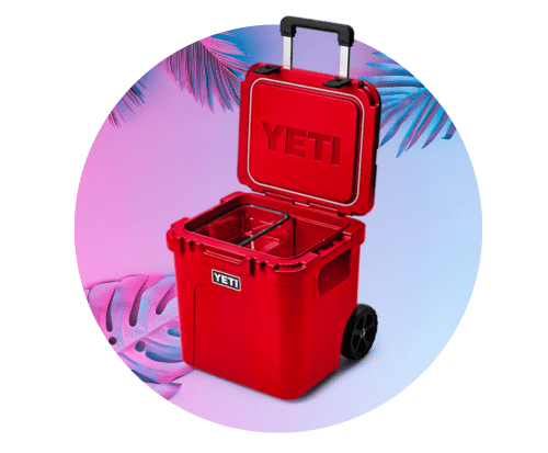 Rescue Red 48 Wheeled Roadie Cooler