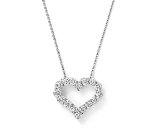 DIAMOND HEART PENDANT NECKLACE