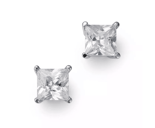 DIAMOND PRINCESS STUD EARRINGS
