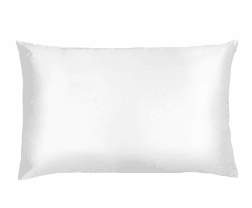 white silk pillowcase