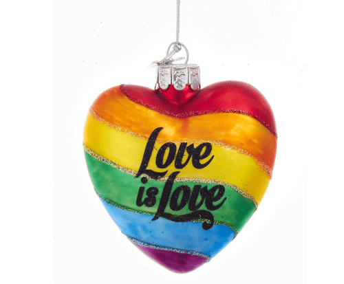 The "Love is Love" Pride Rainbow Christmas Ornament