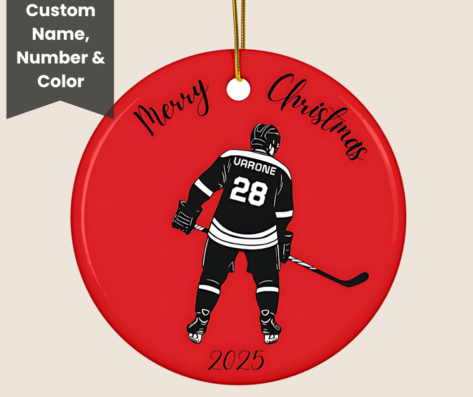 Custom Hockey Christmas Ornament