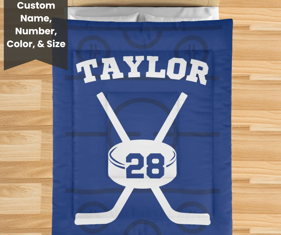 Custom Hockey Bed Comforter