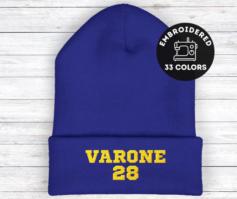 Embroidered Personalized Hockey Beanie
