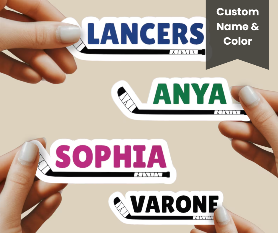 Custom Hockey Name Stickers & Decals