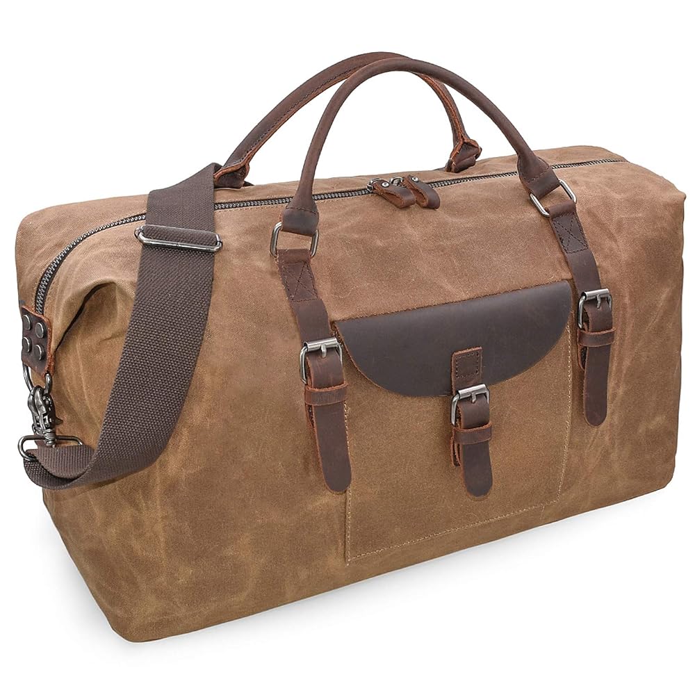 Canvas & Leather Weekender Bag