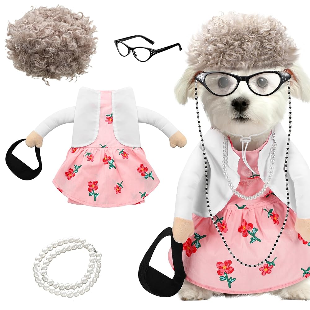 Four-Piece Granny Dog Costume
