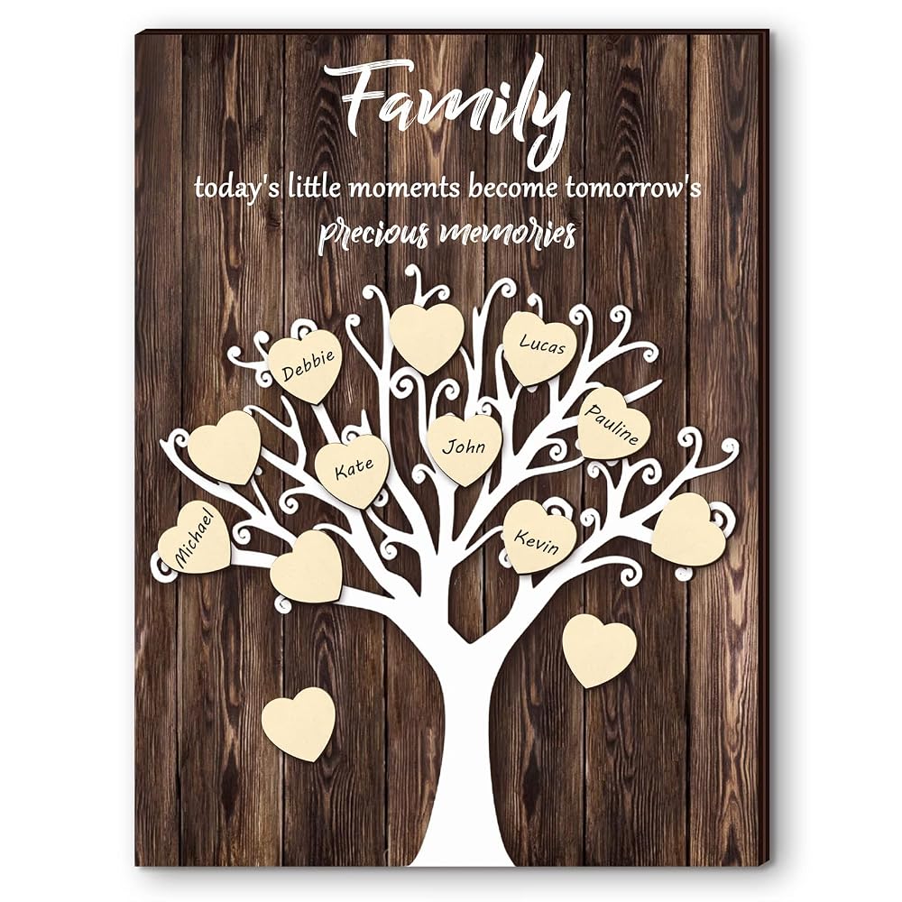 3D Family Tree Personalized Wall Art
