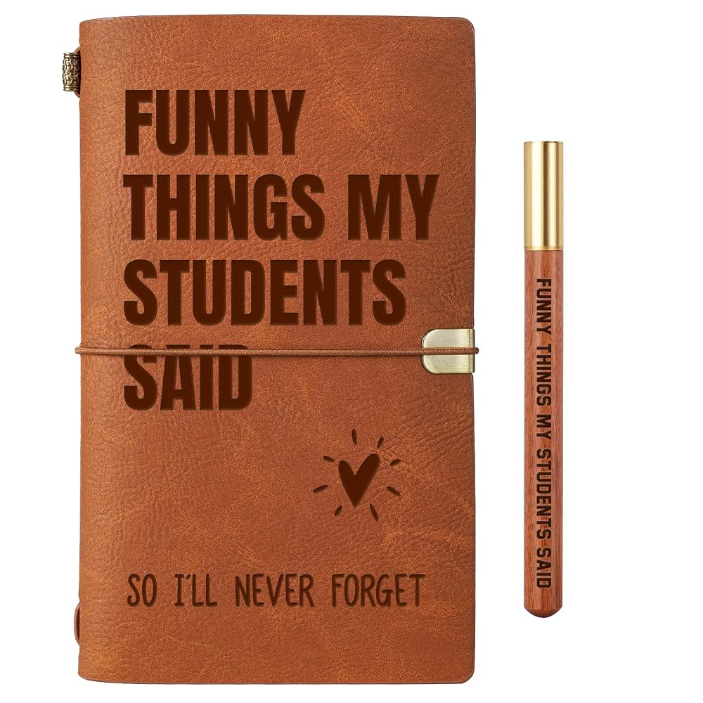 "Funny Things My Students Said" Leather Notebook
