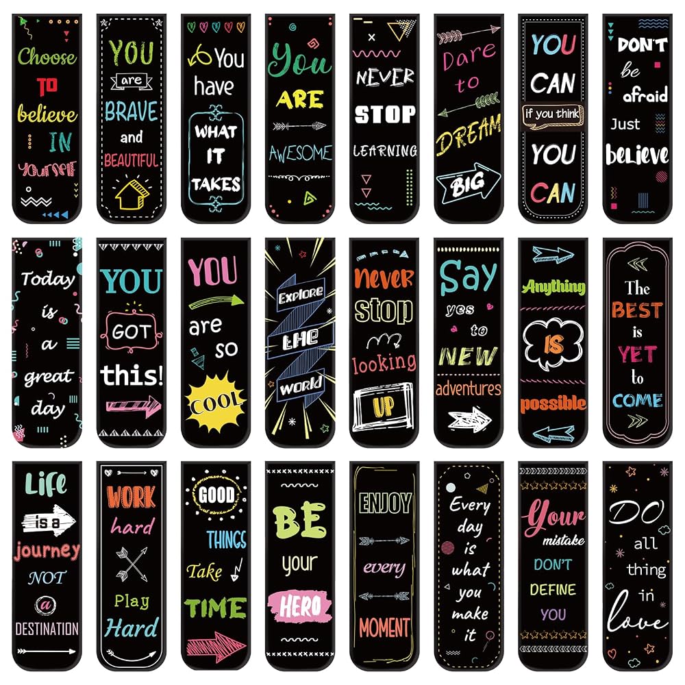 Inspirational Magnetic Bookmarks (48-Pack)
