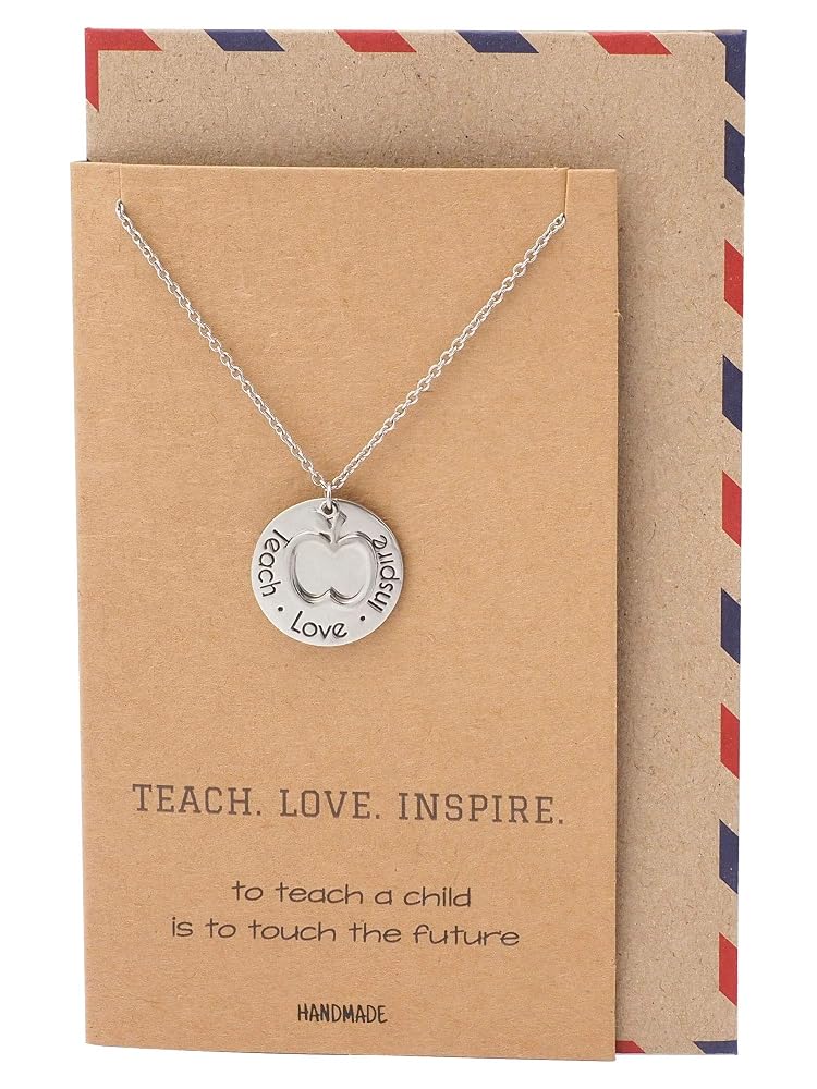 "Enseña Ama Inspira" Apple Necklace