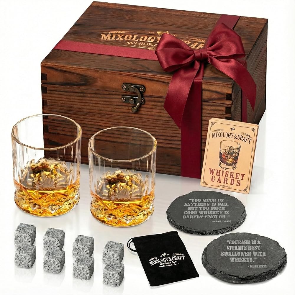 Whiskey Stones & Glasses Gift Set