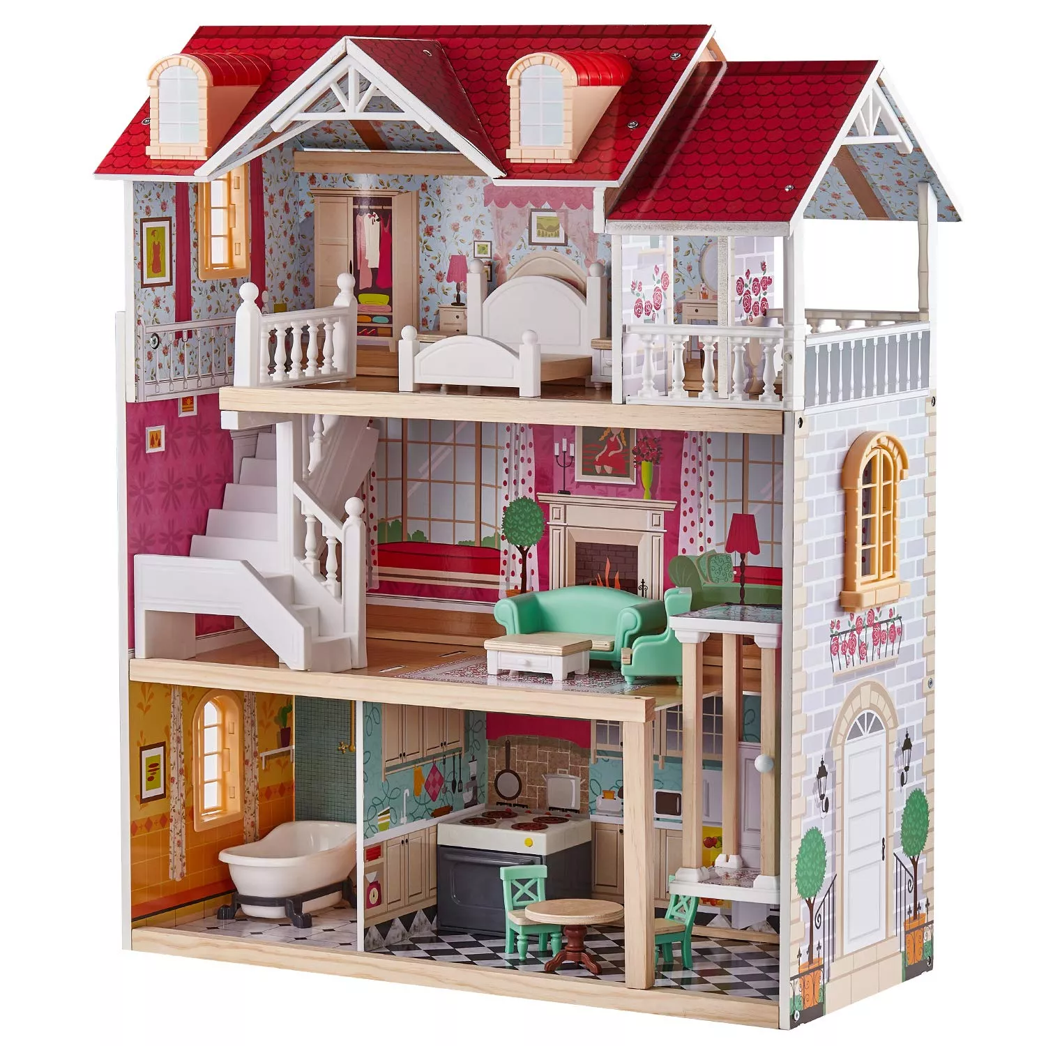 Best Dollhouses 2024: Wooden Doll House from Top Bright 2024