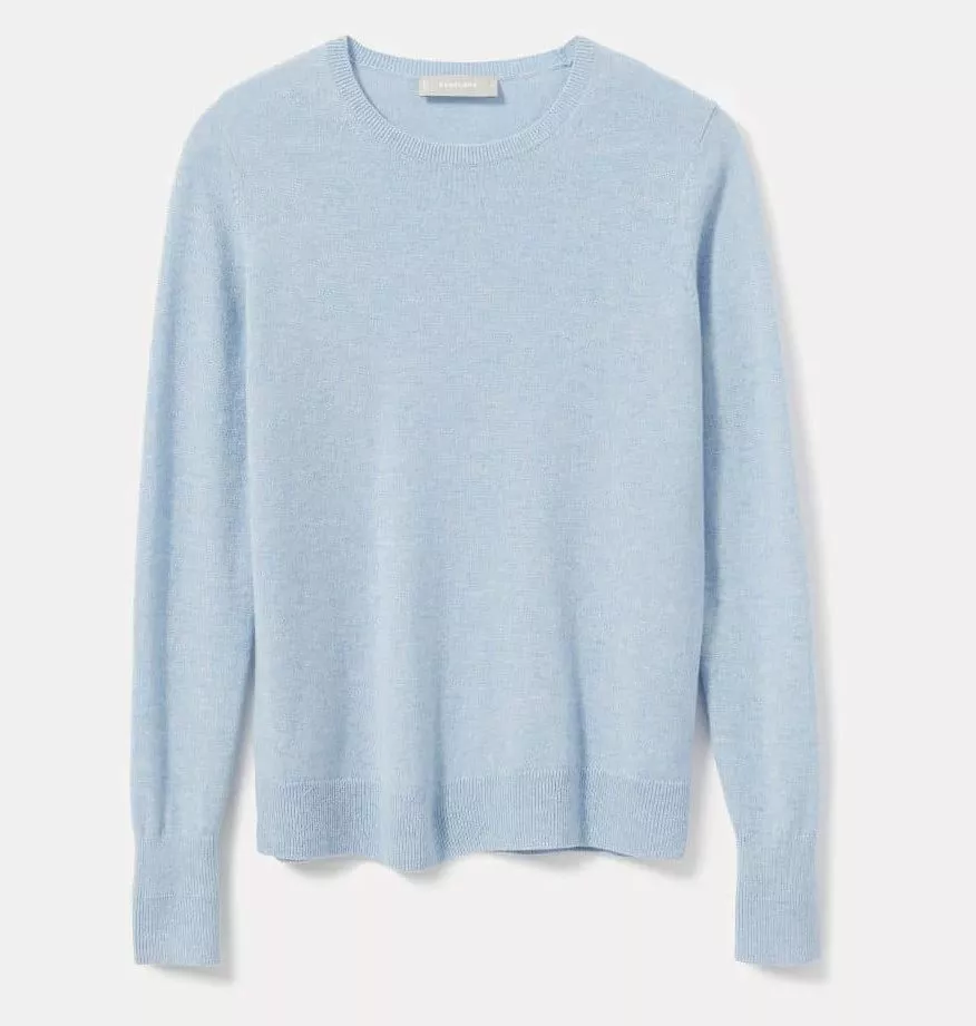 Sister Gift Ideas 2024: Everlane Cashmere Sweater in Blue 2024