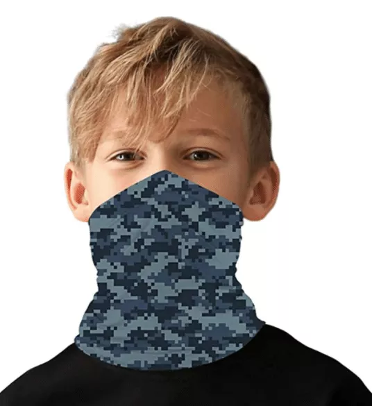 Reusable Face Masks For Kids 2024: Camo Print Boys Girls