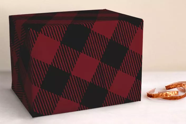 Christmas Wrapping Paper 2018: Buffalo Check Plaid in Red & Black 2024