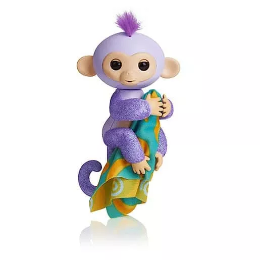 Fingerlings Glitter Monkey 2017: Purple Fingerlings Glitter with Blanket 2018